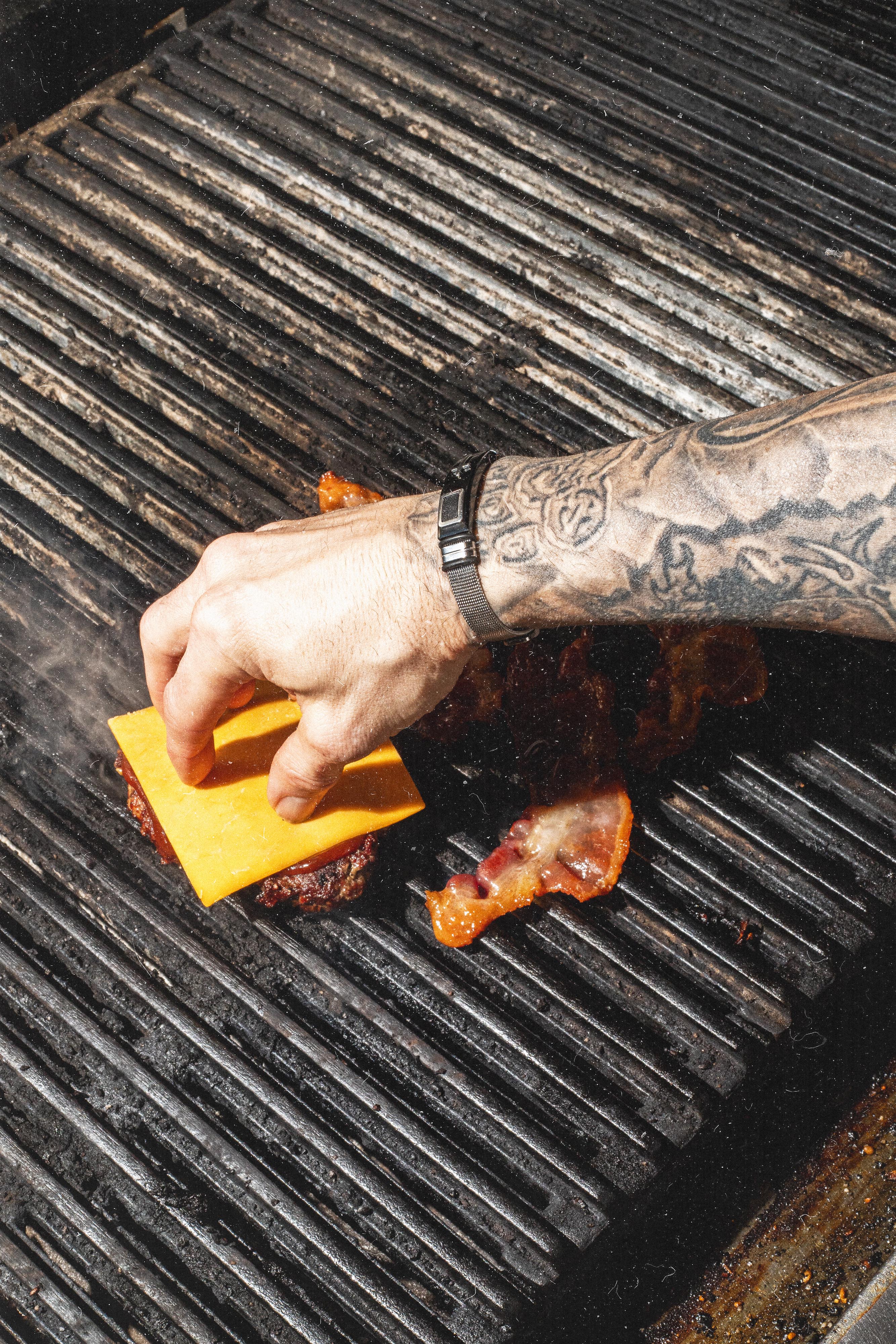 On the grill